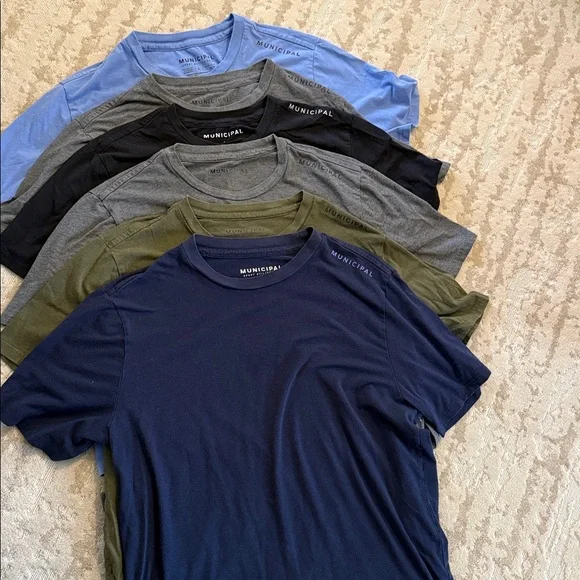 Municipal cotton/modal performance tees- Mens Large (x6) - Picture 2 of 9